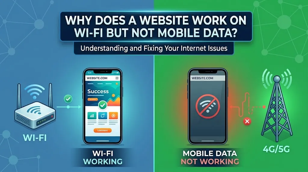 Why Does a Website Work on Wi-Fi but Not Mobile Data?